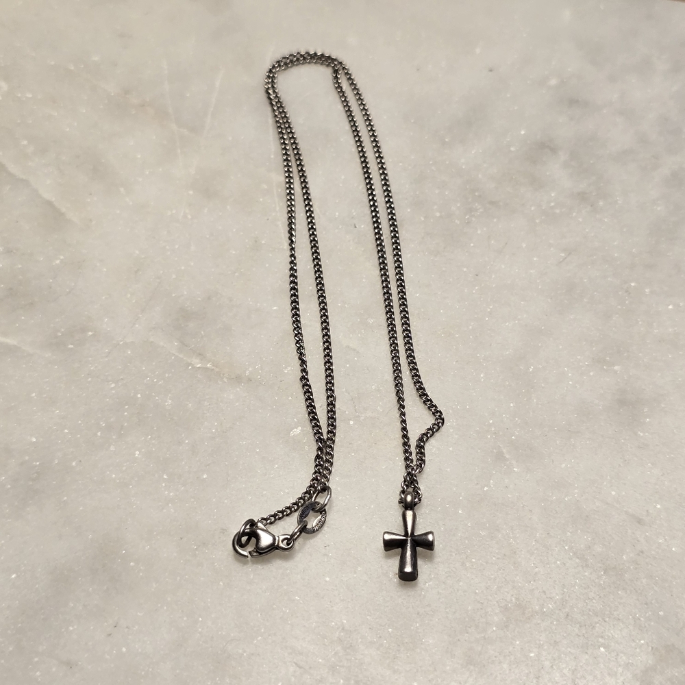James Avery St Theresa Cross Necklace Sterling Silver